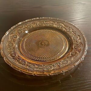 Vintage Pink Depression Era Glass Tray/Platter/Serving Dish/Plate Excellent Used
